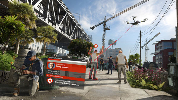 Watch Dogs 2. Маркус взламывает мобильный телефон с помощью квадрокоптера